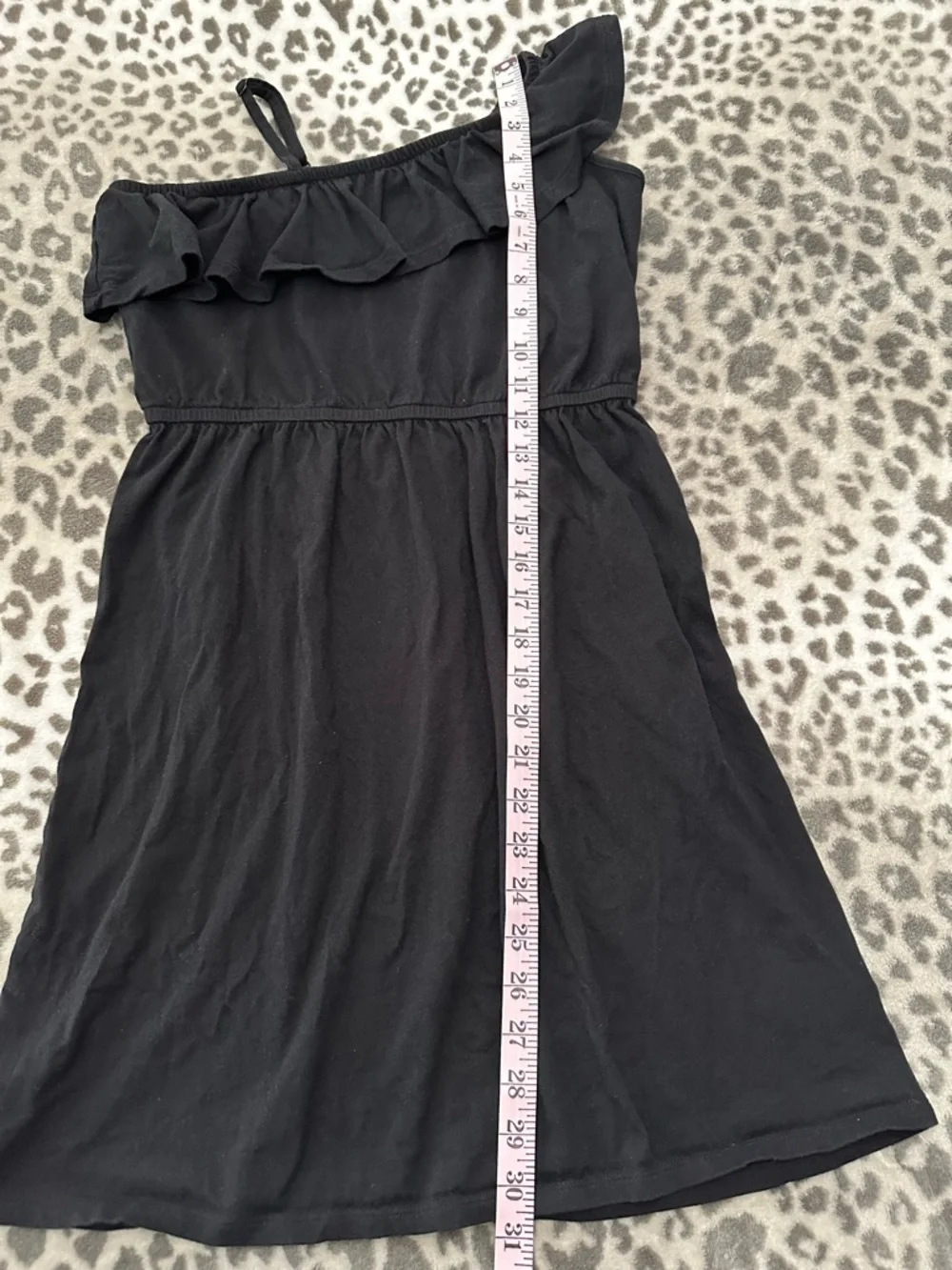 Old Navy Girls One Shoulder Elastic Waist Summer Dress in Black Size XL 14